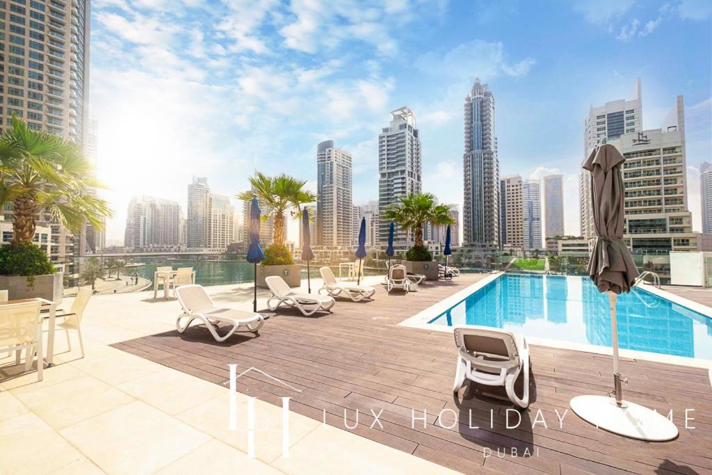 Lux Contemporary Suite With Full Marina View 6 Dubai Buitenkant foto